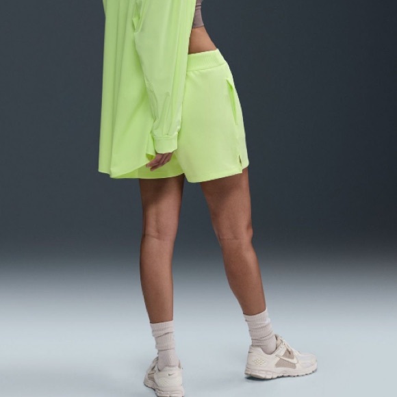 Nike Bright Lime Women's Athletic Shorts - Picture 2 of 5